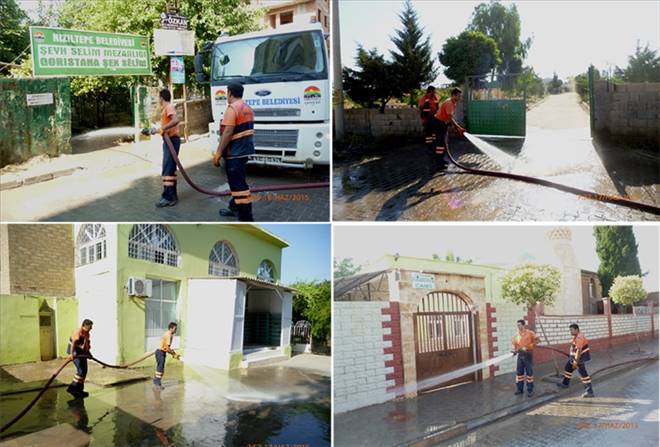 Belediye Cami ve Mezarlıklarda Temizlik çalışması başlattı