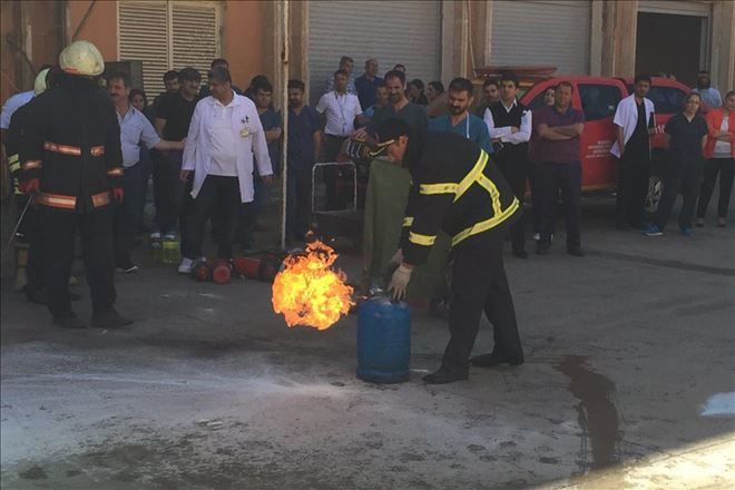 Kızıltepe Devlet Hastanesi´nde yangın tatbikatı yapıldı