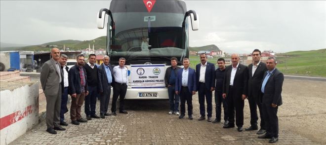 Kardeşlik kafilesi Trabzon yolunda