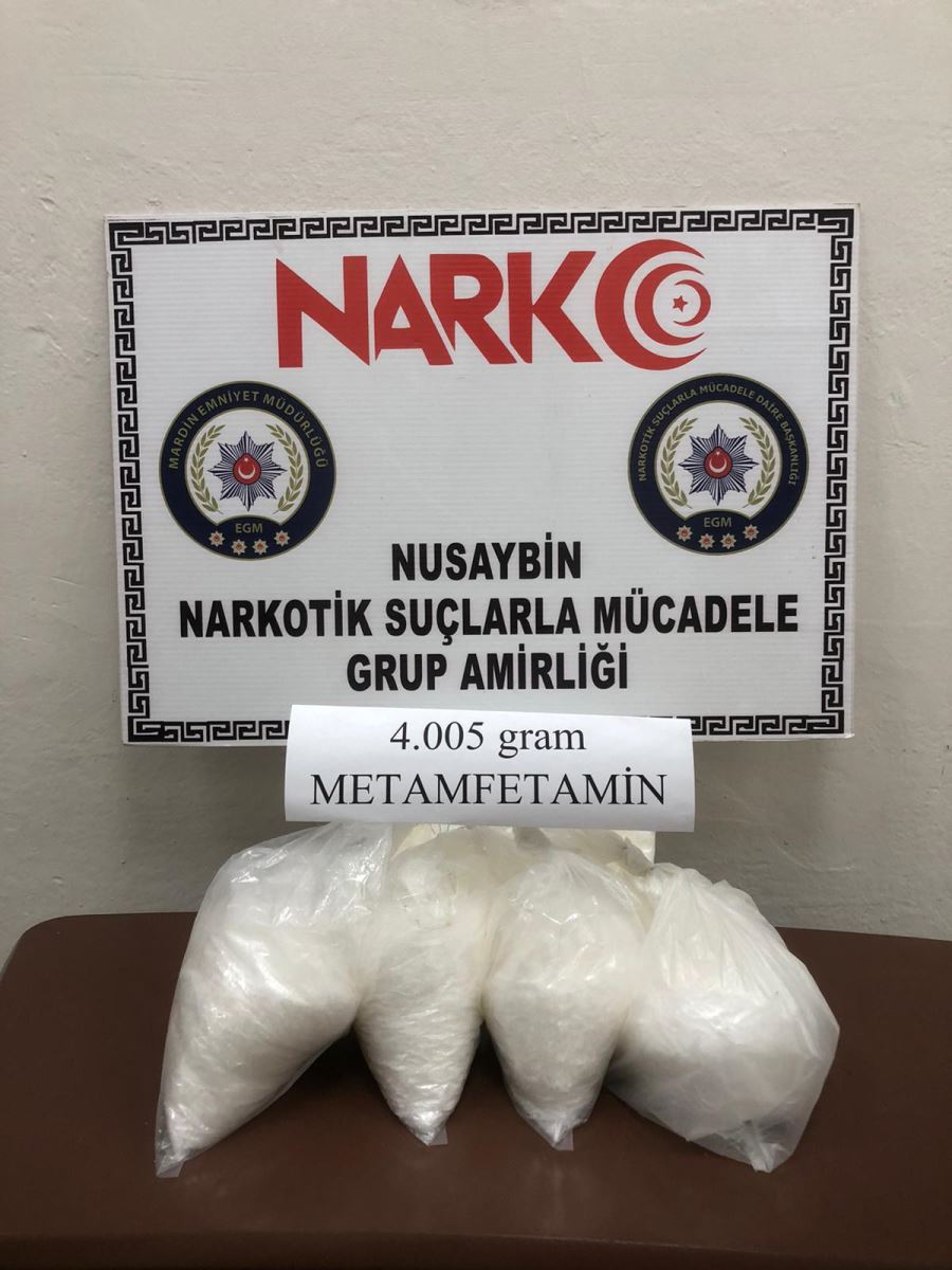 Nusaybin’de 4 kilogram metamfetamin ele geçirildi