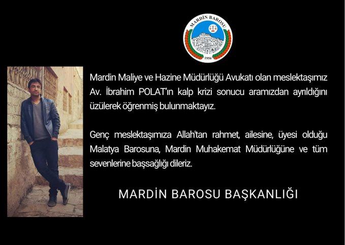 Mardin’de kalp krizi geçiren genç avukat hayatını kaybetti