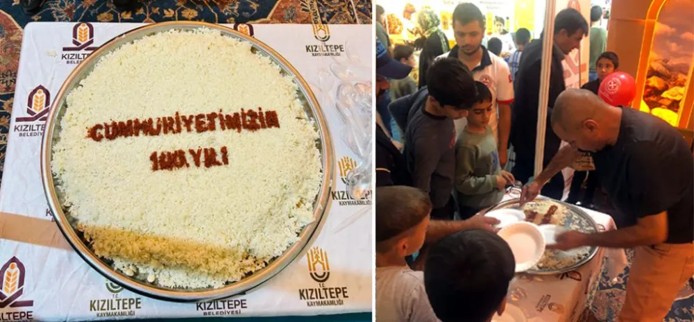 Kızıltepe Belediyesinden Cumhuriyetin 100. Yılına özel yemek