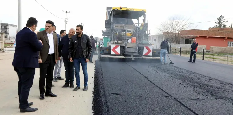 Kızıltepe Sebze Halı Yolunda sıcak asfalt çalışması başlatıldı