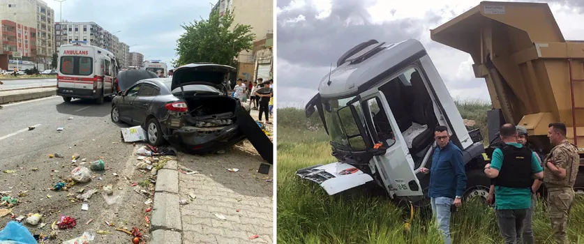 Mardin’de iki ayrı trafik kazasında 5 kişi yaralandı