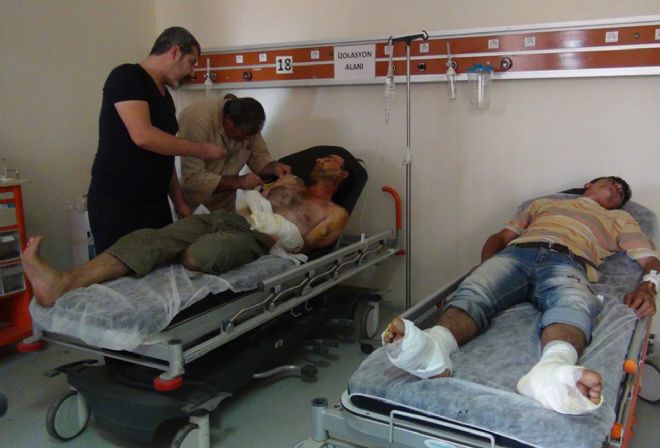 Yangında yaralanan 3 Suriyeli Kızıltepe`ye getirildi