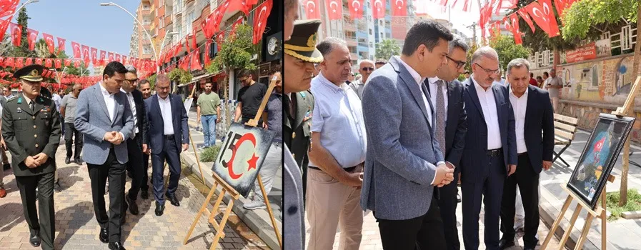 Kaymakam Şahin, “15 Temmuz”e özel resim sergisinin açılışına katıldı