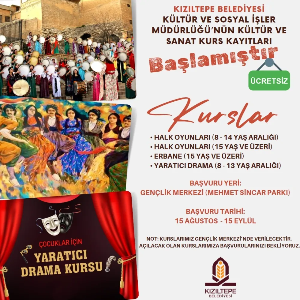 Kültür ve sanat kurs kayıtları başladı