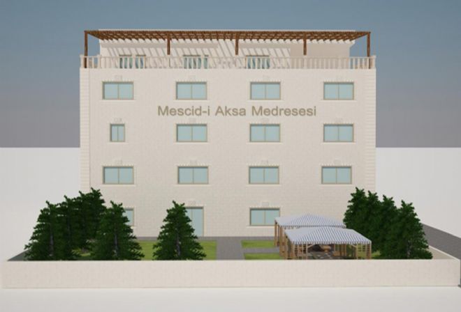 Mescid-i Aksa Medresesi için ilk kazma vuruldu